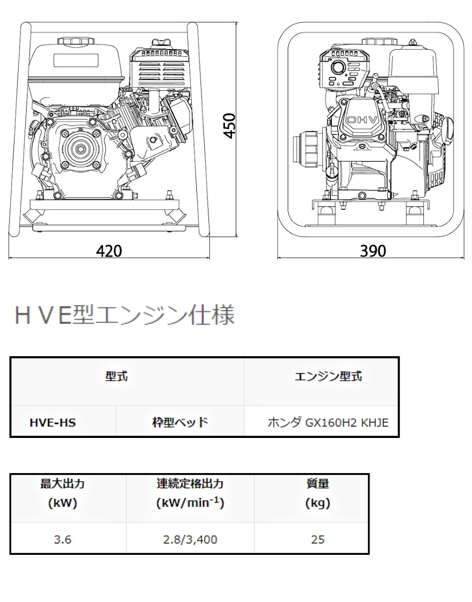 エクセン HVフレキシブルバイブレータ HVエンジン HVE-HS EXEN