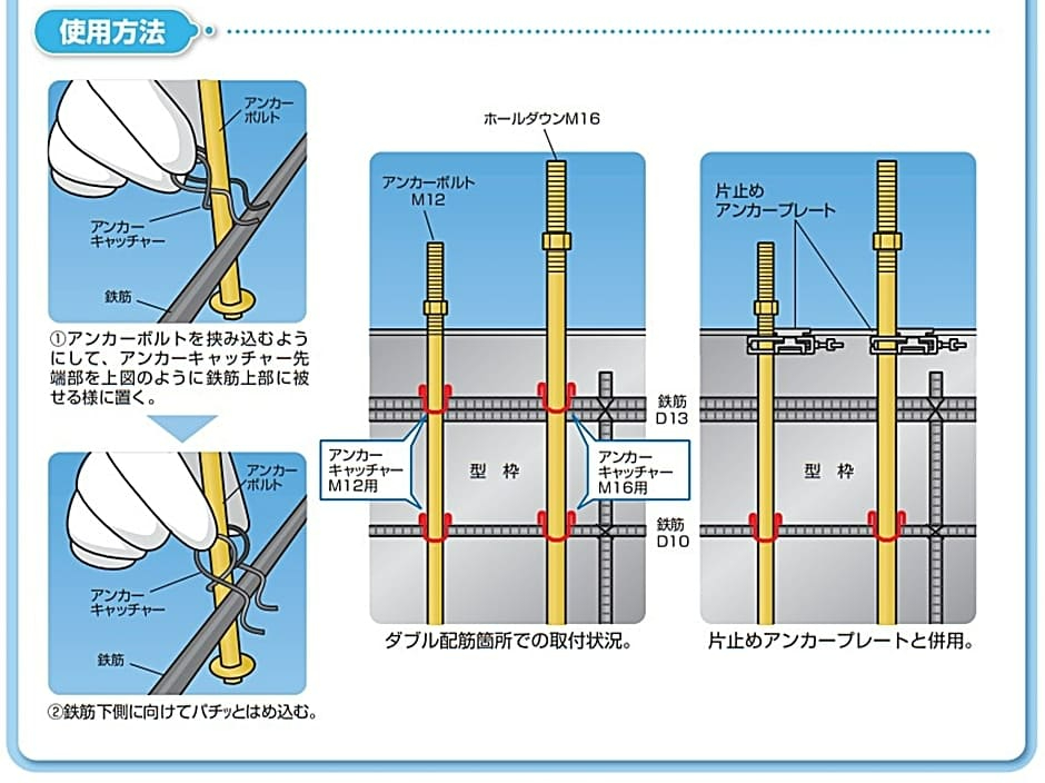 NSP アンカーキャッチャー M12用 (500本入) エヌエスピー 住宅基礎関連