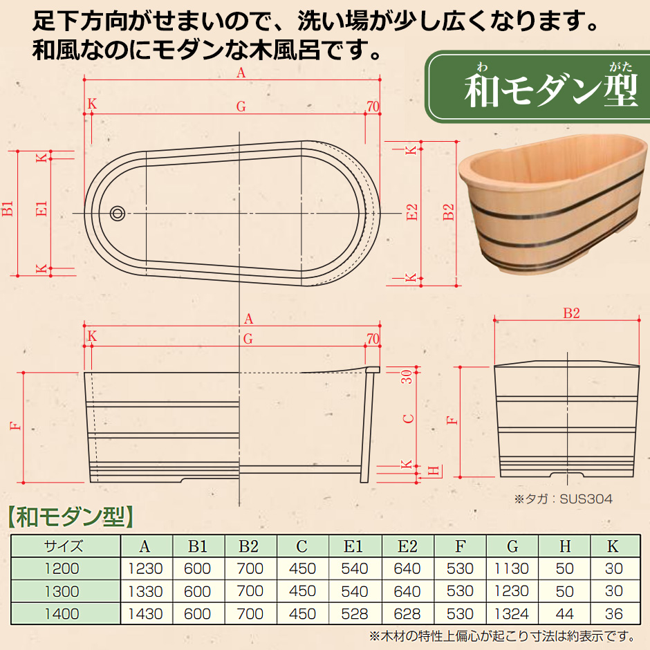 代引き人気 NSP 木曽の木風呂 8593954 箱型 サイズ1200 グレード