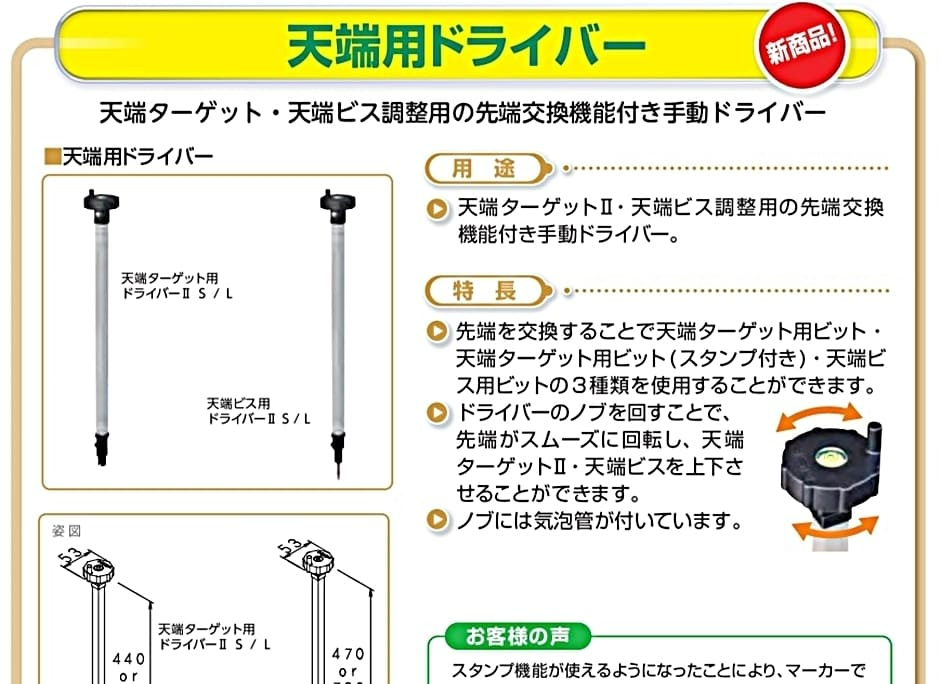 NSP 天端ターゲット用ドライバーII L 住宅基礎関連 : hyu3100000000537