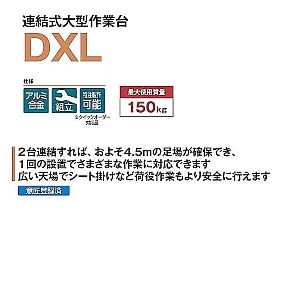 ピカ 連結式大型作業台 DXL-120 : hyu3500000000279 : 現場にGO - 通販