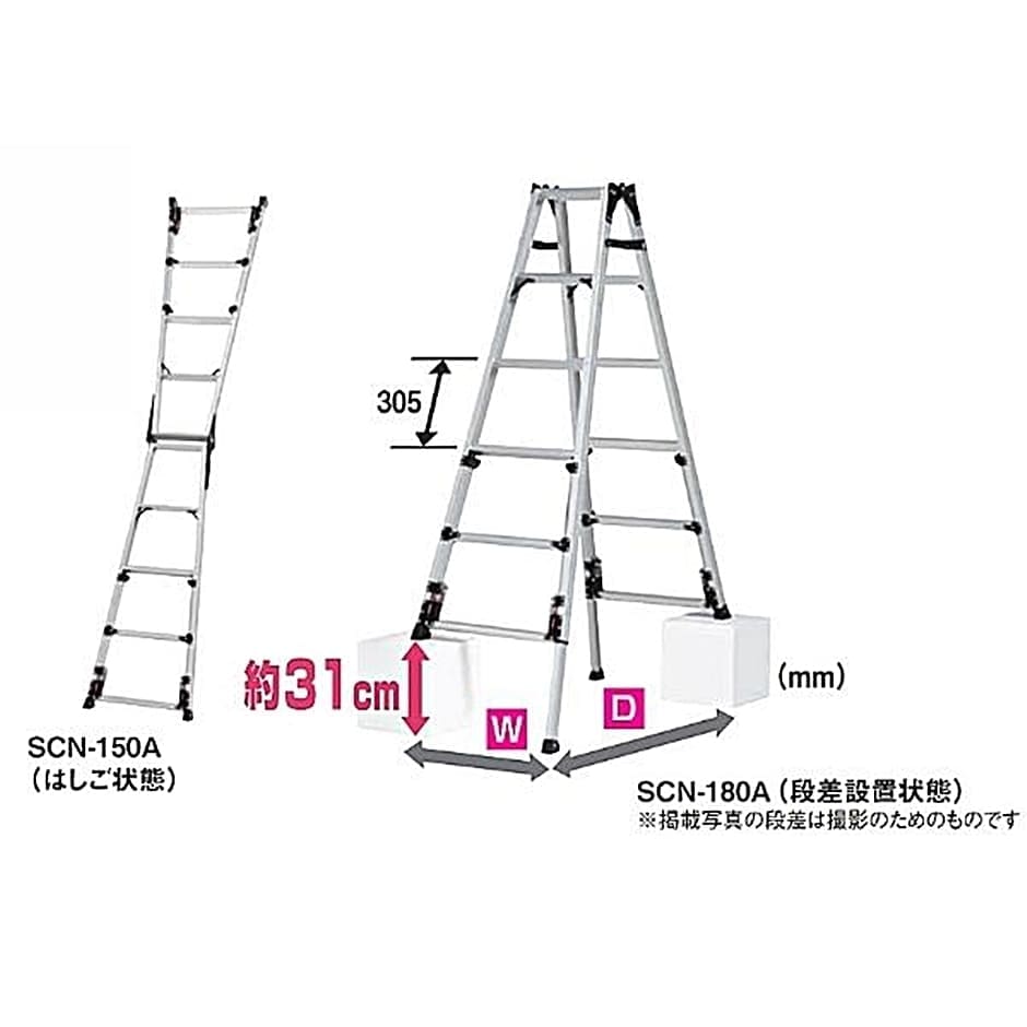 四脚アジャスト式はしご兼用脚立 (上部操作タイプ) スタッピー SCN-120A SCN120A ピカコーポレーション  :hyu3500000000190:現場にGO - 通販 - Yahoo!ショッピング