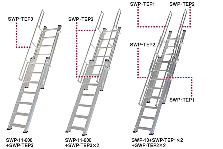 ピカ 2連伸縮式 階段はしご SWP-TEP3 オプション : hyu3500000000121