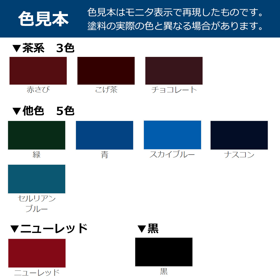 サンデーペイント アクリル トタン用 屋外トタン用塗料 茶系 3色 14L缶