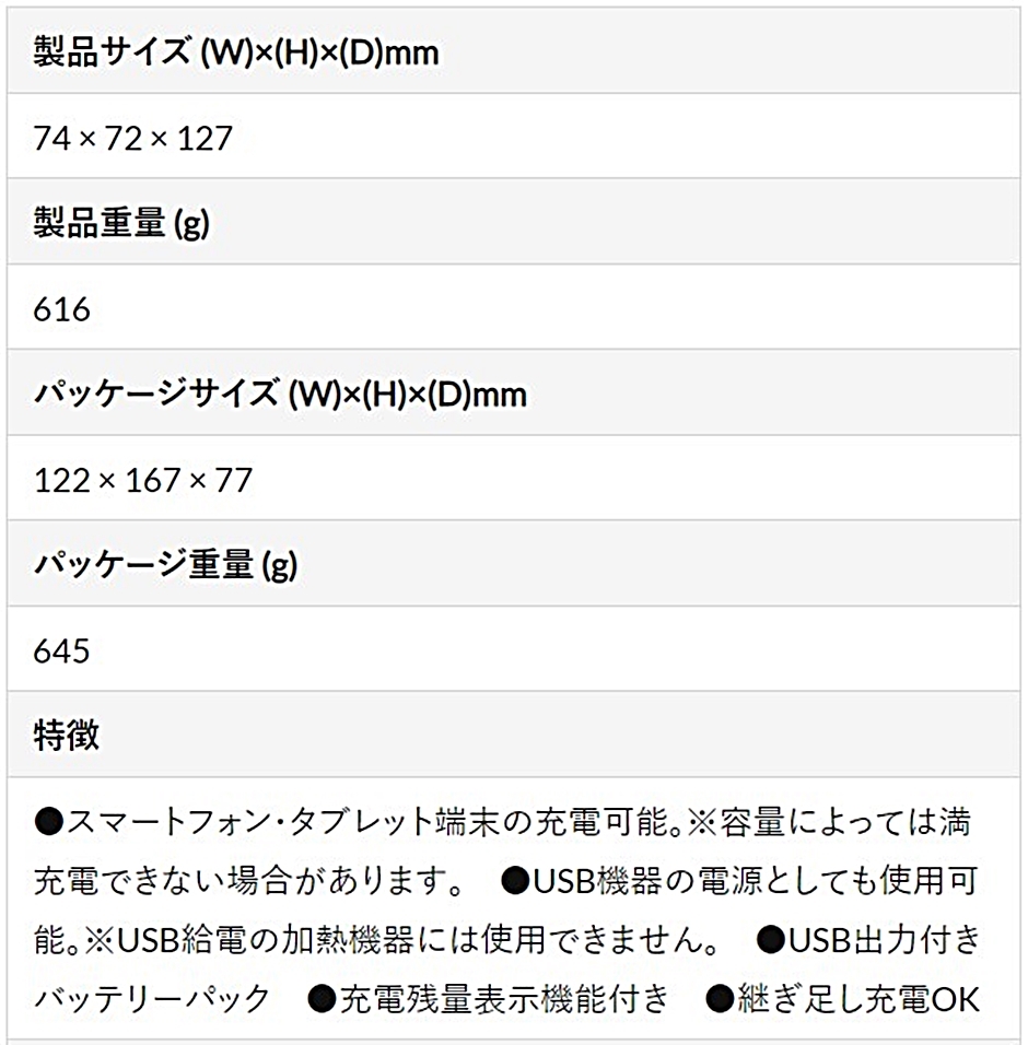 高儀 EARTH MAN infini-Link 18V専用バッテリーパック USB出力付き BP