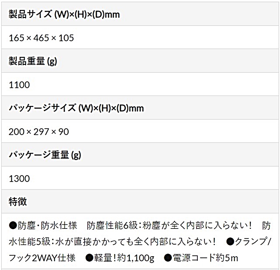 高儀 EARTH MAN 薄型LEDワークライト WLT-C30LA 30W 昼光色