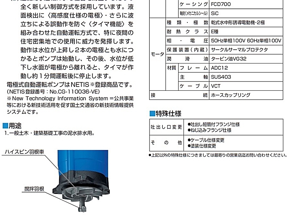 ツルミポンプ 水中泥水ポンプ サンド用 HSD2.55S 0.55kW 100V 50Hz