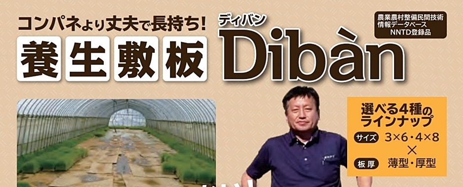 敷板 農業分野専用 Diban ディバン 厚型 4尺×8尺判 片面 凸 滑り止め 