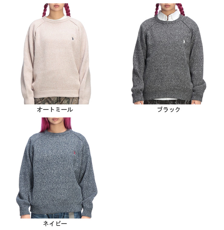 お値下げリラクス ラグランポロニット セール】RAGLAN SLEEVE KNIT PORO / ラグランスリーブニットポロシャツ