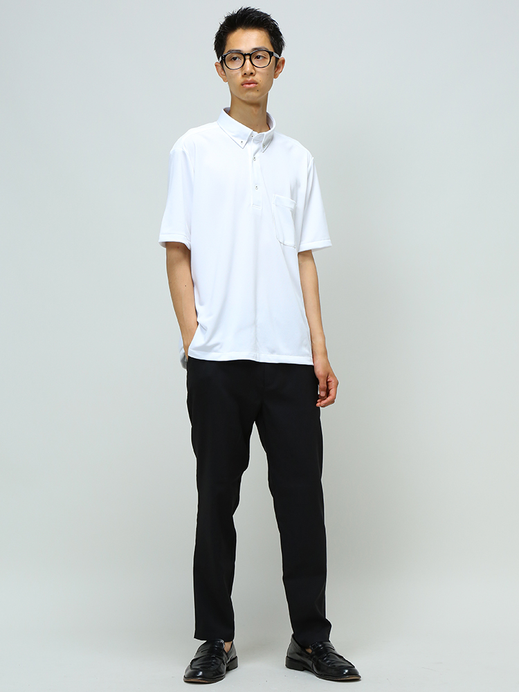 FLEX SHIRTS フレックスシャツ ポロシャツ 吸水速乾 鹿の子 無地