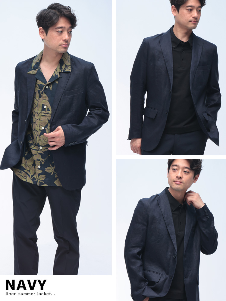 WEB限定】麻ジャケット サマージャケット リネンジャケット 麻 100