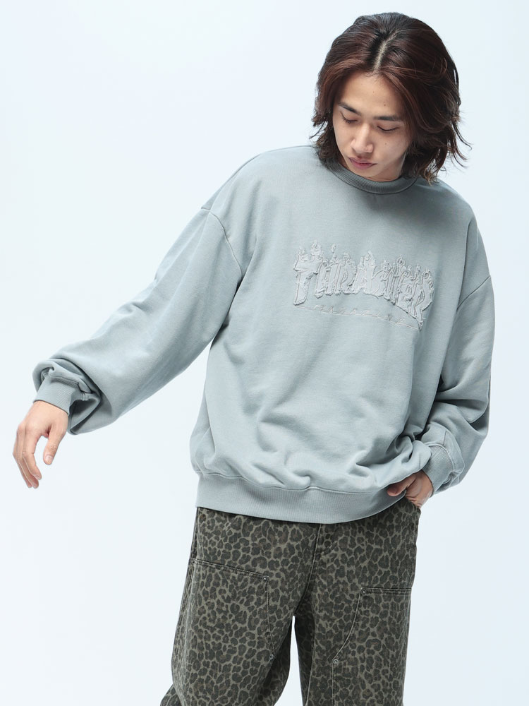 THRASHER（スラッシャー） ピグメント加工 スウェット トレーナー