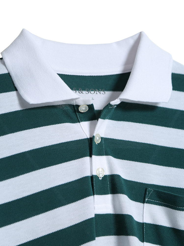 ポロシャツ メンズ DRY 鹿の子 ボーダー 半袖 男性 トップス シャツ