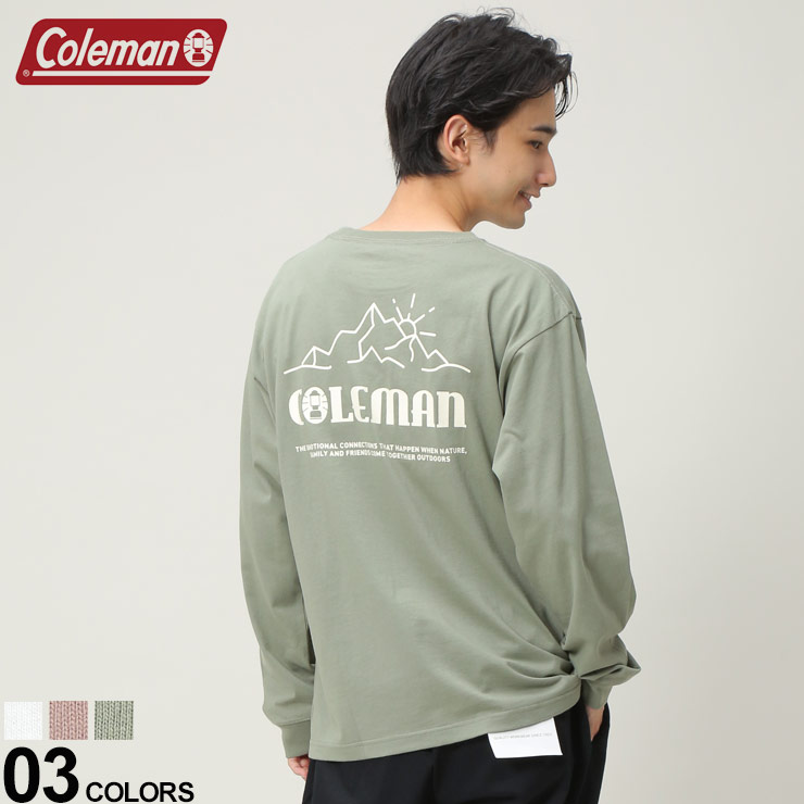 コールマン ロンT Coleman バックプリント クルーネック 長袖 Tシャツ アウトドア CM6727