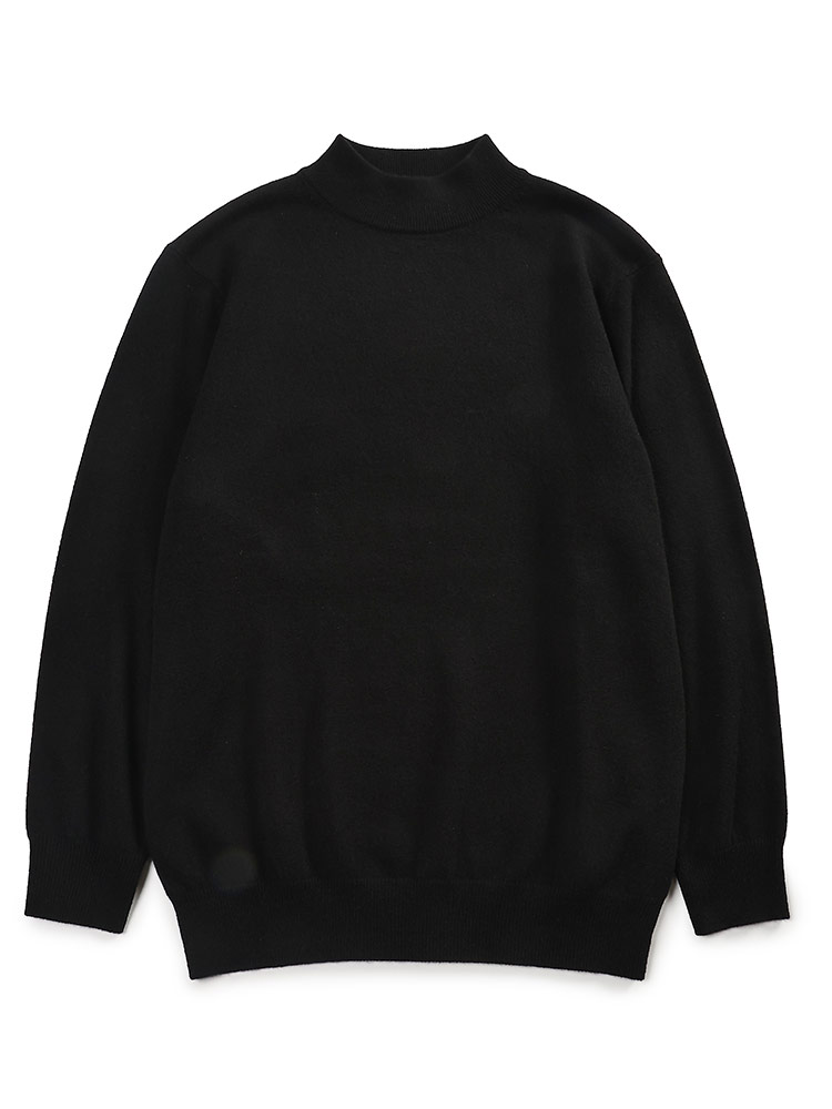 DESHENG カシミヤ100％ 無地 モックネック セーター 24RMN005 メンズ