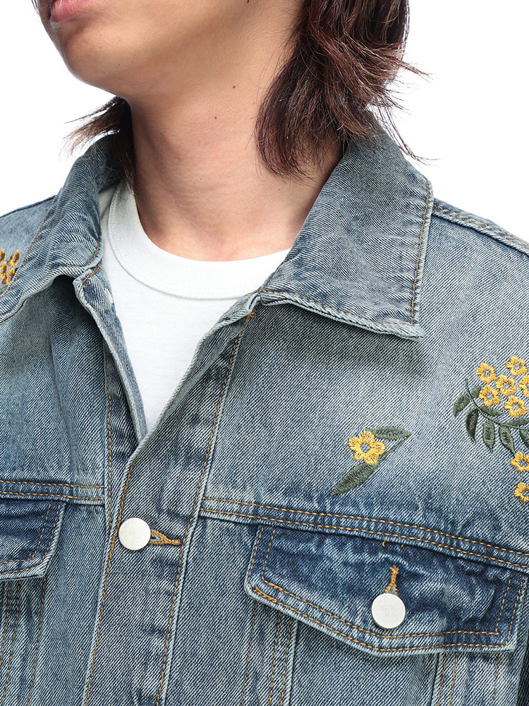 WOODENDOLL (ウッディンドール) フラワー刺繍 デニム ジャケット