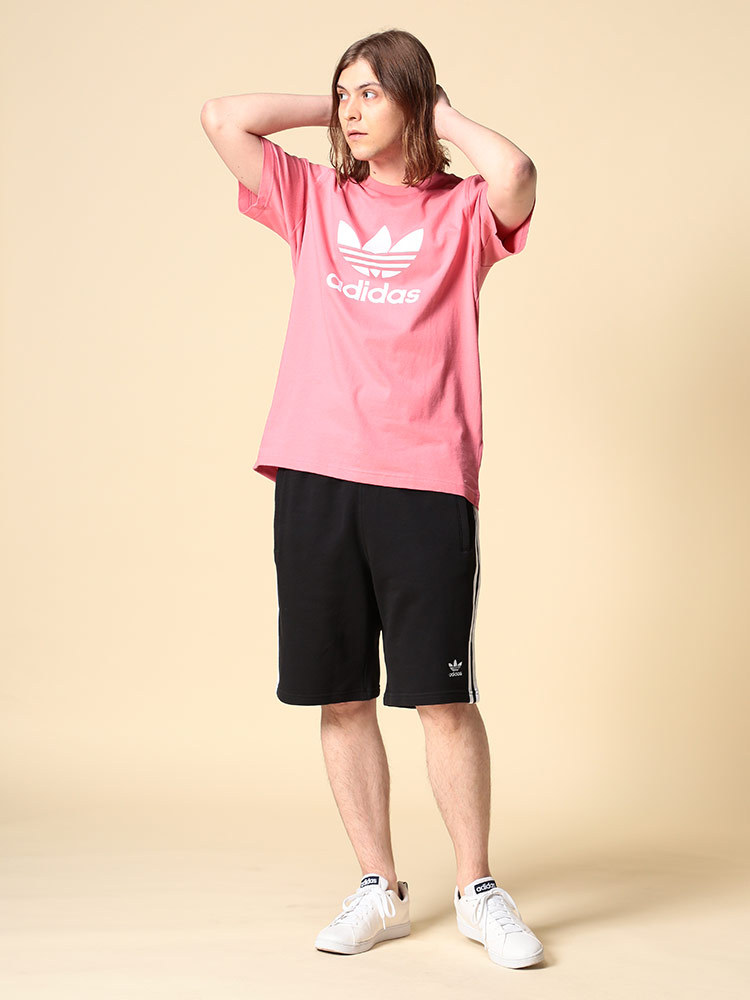 韓国人気 [adidas] デニム ライン ロゴ ショート パンツ アディダス Adilenium シーズン2 デニムカプリショーツ