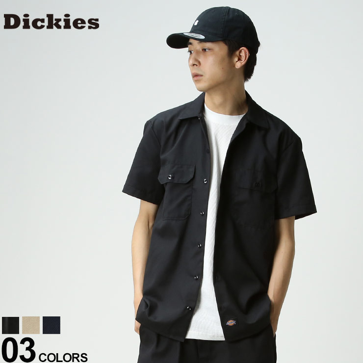 ディッキーズ シャツ Dickies 半袖シャツ ワークシャツ ツイル