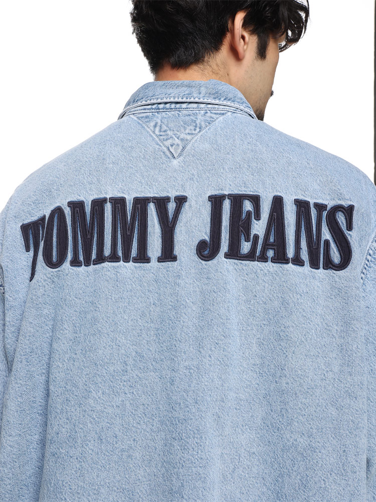 トミージーンズ シャツ TOMMY JEANS デニムシャツ 長袖シャツ バック