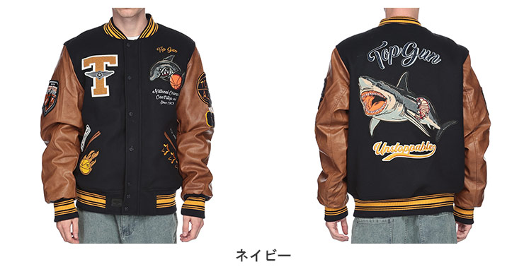 TOP GUN トップガン シャーク 切り替え フルジップ ボンバージャケット