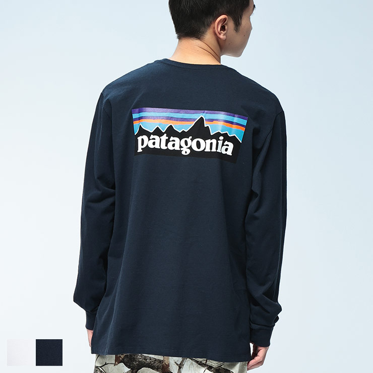 patagonia（パタゴニア） P-6ロゴ バックプリント クルーネック 長袖T