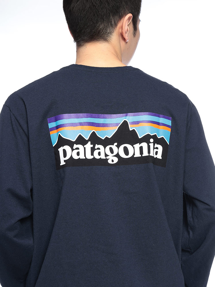 patagonia（パタゴニア） P-6ロゴ バックプリント クルーネック 長袖T