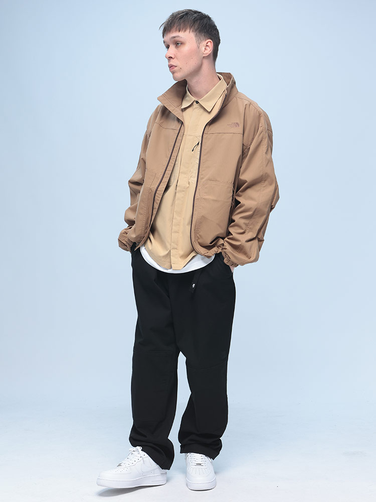 THE NORTH FACE ノースフェイス 新品 ストレッチ スタンドカラー ジップアップ ジャケット ジャージ 黒 S THE NORTH FACE（ザ ノースフェイス） ナイロンジャケット フルジップ