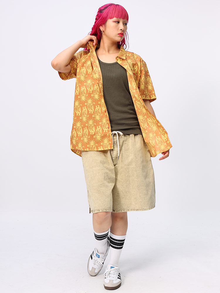 Patagonia (パタゴニア) 総柄プリント ポケット 半袖 シャツ