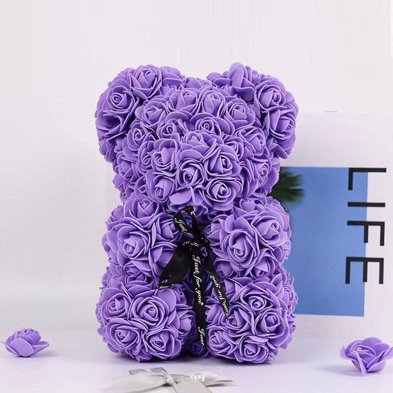 バレンタイン フラワーベア(Bear Flower ) 25/40cm 誕生日 バラ 薔薇 ソープフラワー 枯れない花 フラワー ベア 造花 ギフト｜hzxyahu2020｜07