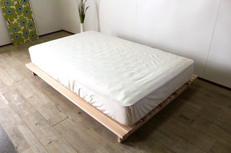 国産杉のすのこベッド スノコベッド ダブルベッド ローベッド フロア