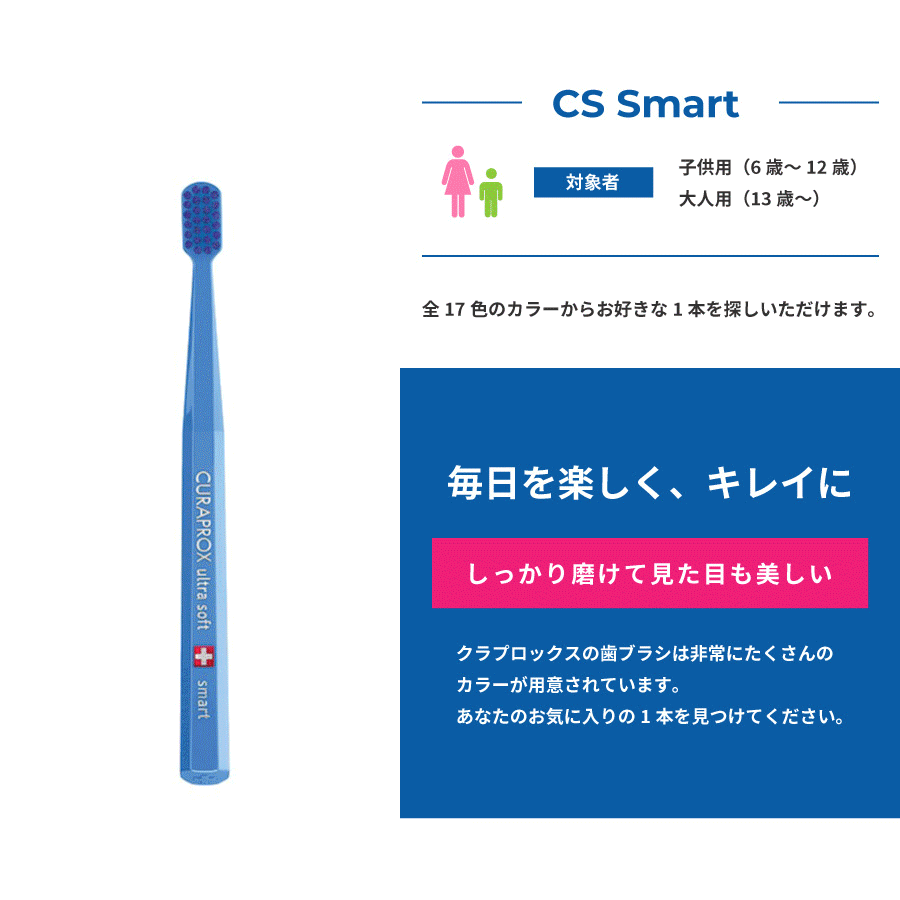 歯ブラシ CURAPROX クラプロックス CS Smart 女性・子供向け スイス製 
