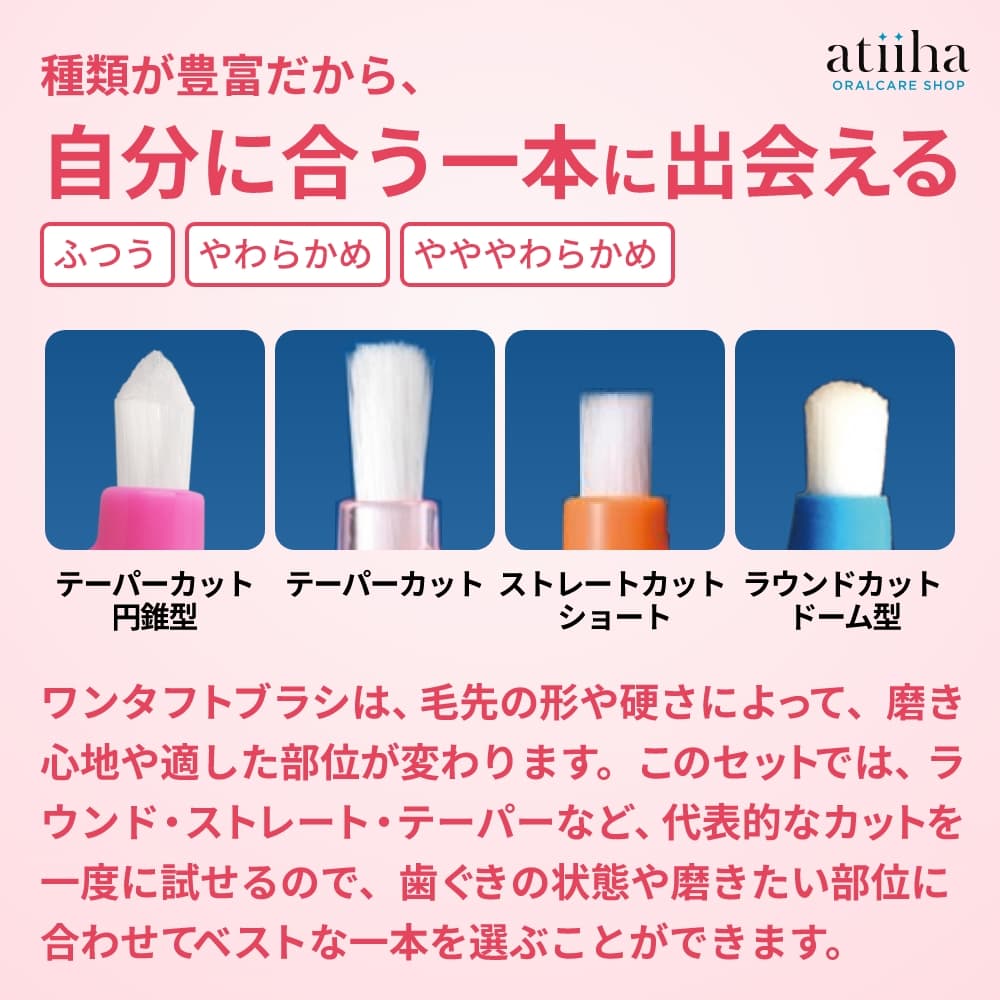 ワンタフトブラシセット お試しセット 送料無料 多彩なタイプの