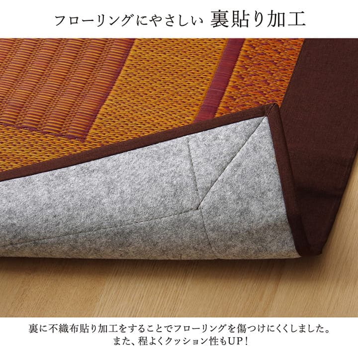 イケヒコ DXランクス い草 い草ラグ カーペット 国産 日本製 モダン