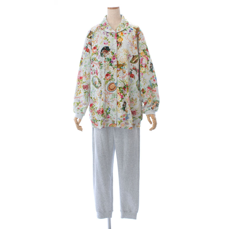 チュニック TUNIC 29336P 全開パジャマ 長袖 40接結・ローズエンジェル