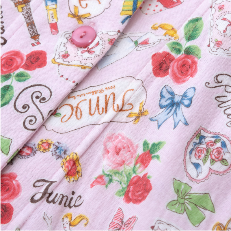 チュニック TUNIC 全開パジャマ 29344P 長袖 エッフェル塔 綿100