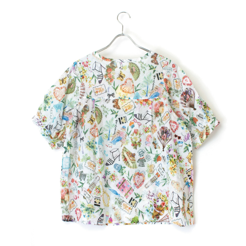 チュニック TUNIC 5分袖ブラウス 6328 80ローンパフサッカー