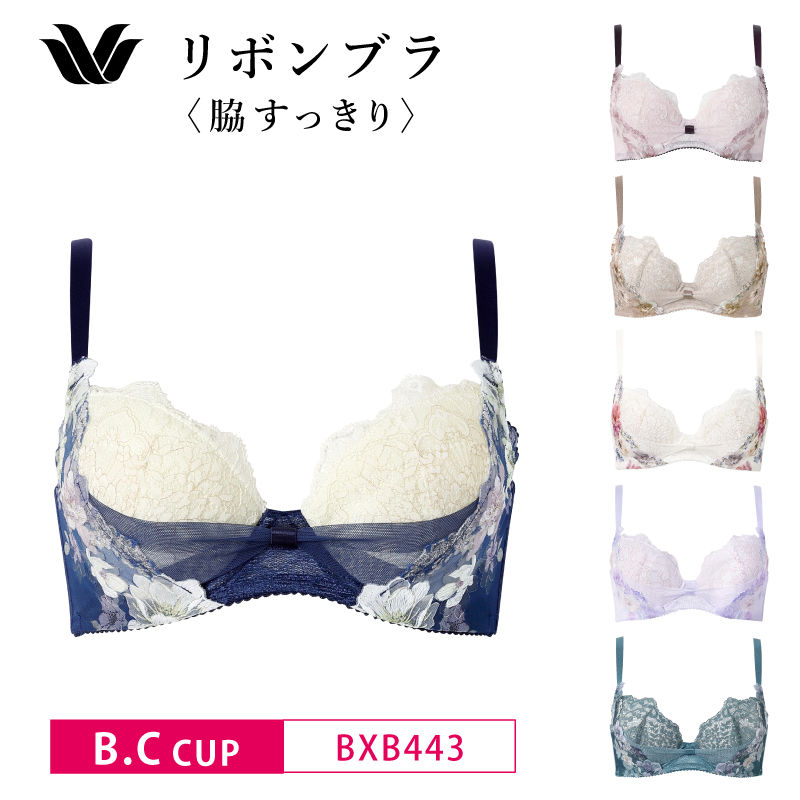 WACOAL（ワコール） ブラジャー リボンブラ 脇すっきり BXB443 Wacoal