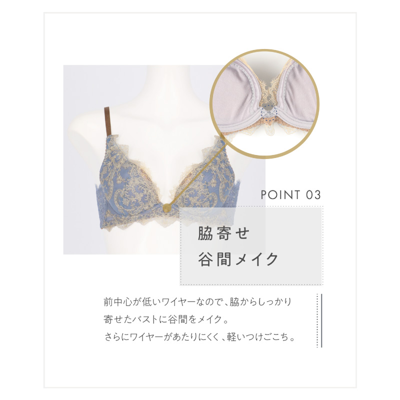 AMPHI(ワコール) アンフィ 3/4カップ ブラジャー BYJ603 AMPHI 谷間