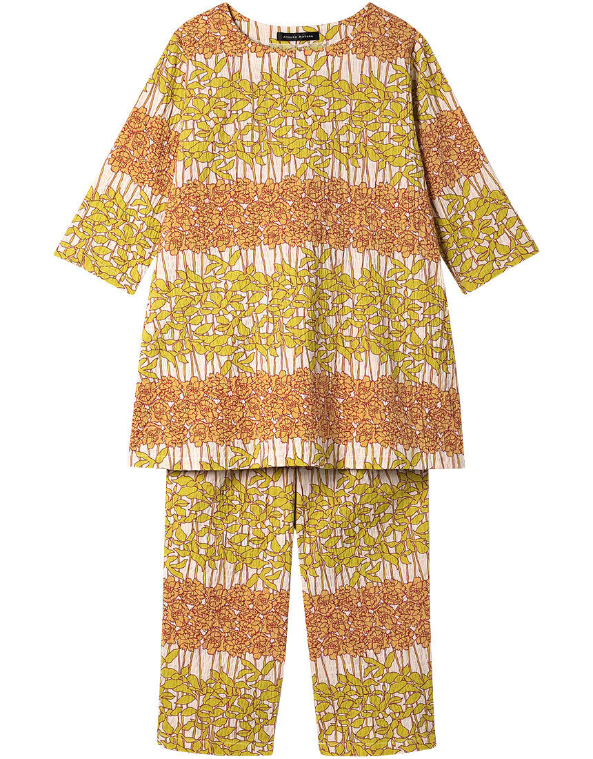 【マタノアツコ】 シャーリング素材　パジャマ　ルームウェア　新品 楽天市場】【ATSUKO MATANO】〜綿混のボイルシャーリング素材