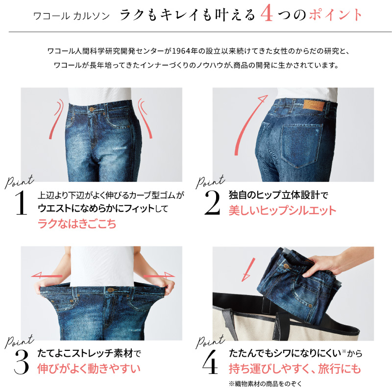 WACOAL（ワコール） カルソン まるでデニム KSN501 “ラクしてキレイ