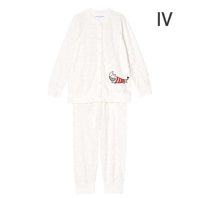 までに 10%OFF 前あき ネコ柄 パイルジャカード M・Lサイズ UDQ140 インナーショップ メイクリーン - 通販 - PayPayモール ワコール wacoal ツモリチサト tsumori chisato SLEEP パジャマ 長袖 ロングパンツ なりますの