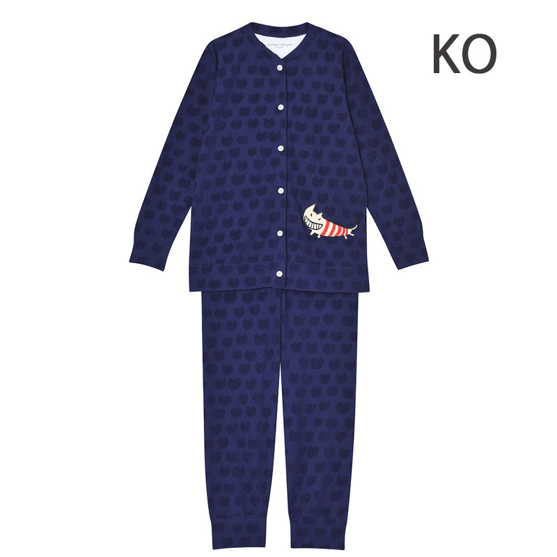 までに 10%OFF 前あき ネコ柄 パイルジャカード M・Lサイズ UDQ140 インナーショップ メイクリーン - 通販 - PayPayモール ワコール wacoal ツモリチサト tsumori chisato SLEEP パジャマ 長袖 ロングパンツ なりますの