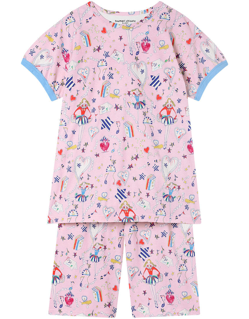 ワコール ツモリチサト UDT122 Wacoal tsumori chisato SLEEP パジャマ ルームウェア 4分袖 6分丈 かぶりタイプ 綿100% S・M・Lサイズ 3wY 爆買の画像