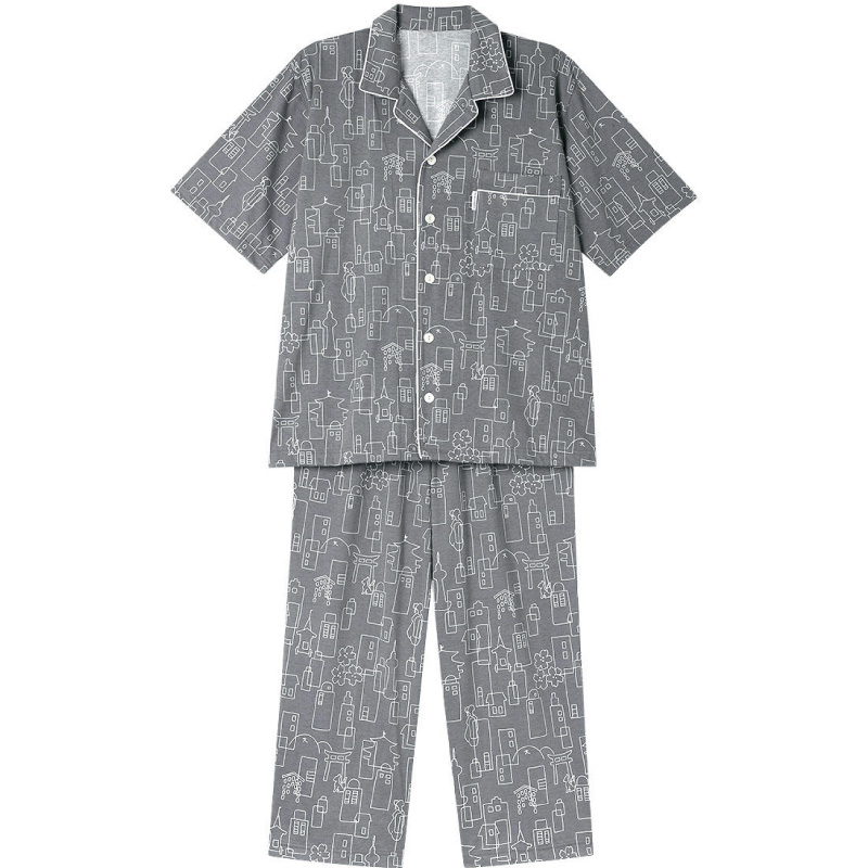睡眠科学 ワコール メンズ パジャマ YGT153 wacoal 半袖 5分袖 8