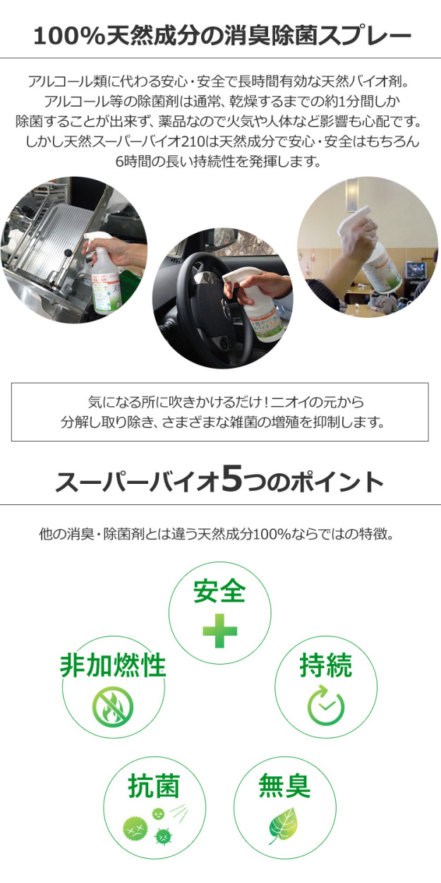 100%天然成分の消臭除菌スプレー