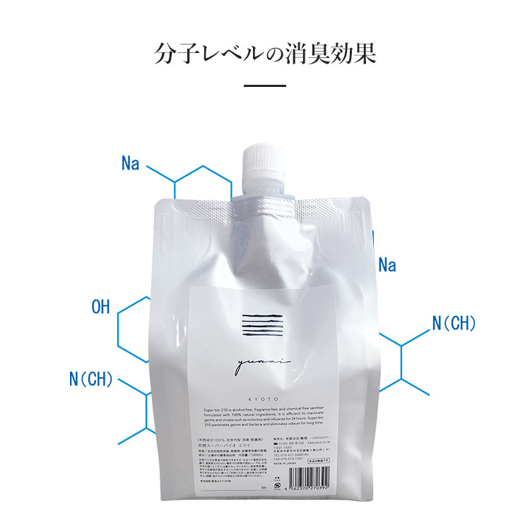 分子レベルの消臭効果