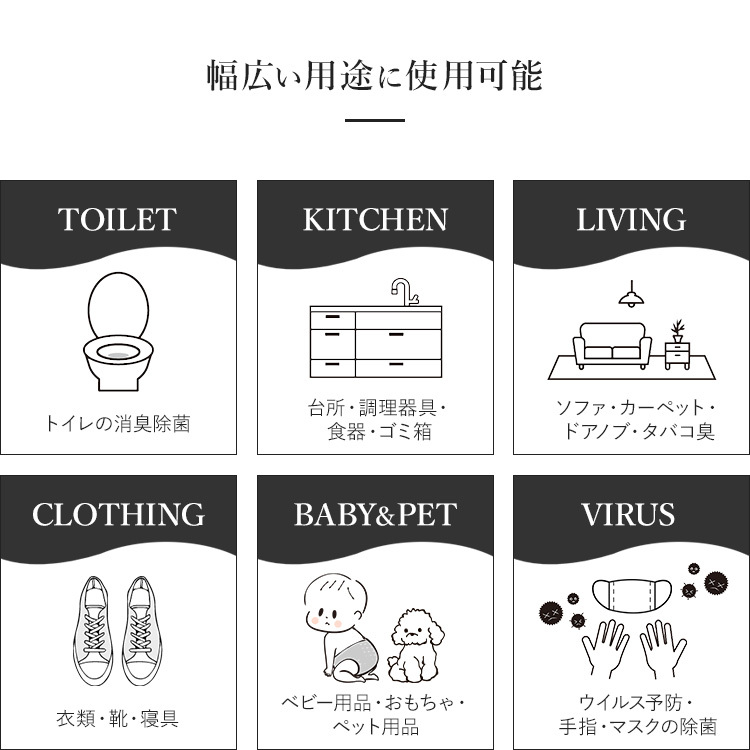 幅広い用途に使用可能