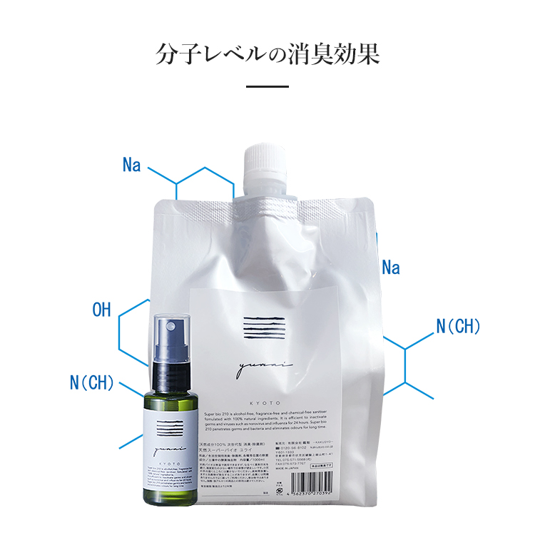 分子レベルの消臭効果