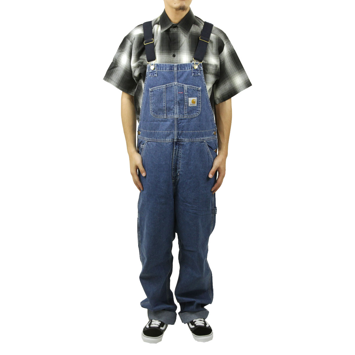 カーハート オーバーオール メンズ 正規品 CARHARTT WIP ボトムス BIB OVERALL STONE WASHED BLUE  I022946 01