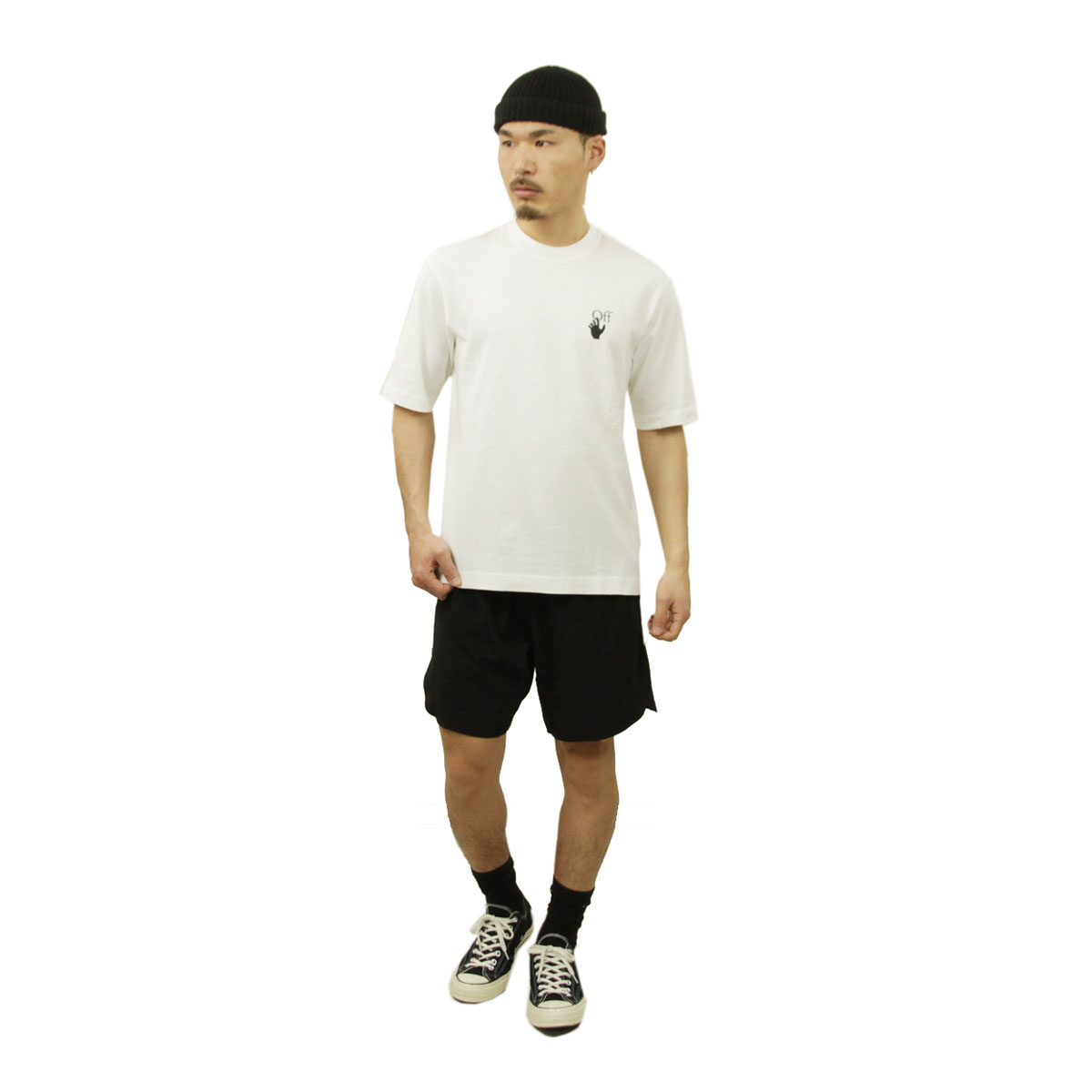 オフホワイト Tシャツ メンズ 正規品 OFF-WHITE 半袖Tシャツ バックプリント BUBBLE ARROW S/S SKATE TEE  WHITE BLACK OMAA119F21JER0130110